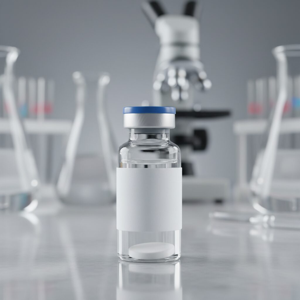 AOD9604 peptide vial studied for fat metabolism and weight management