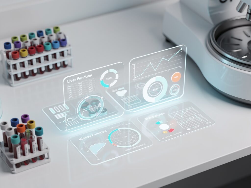 Comprehensive metabolic panel results used for quarterly biohacker health assess